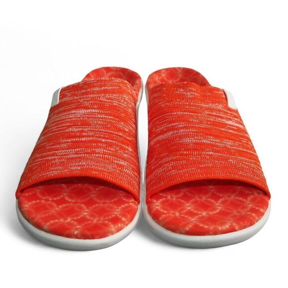Spenco Odessa Fauna Orthopedic Slide Sandals Orange / White Women's 9B - Picture 3 of 10
